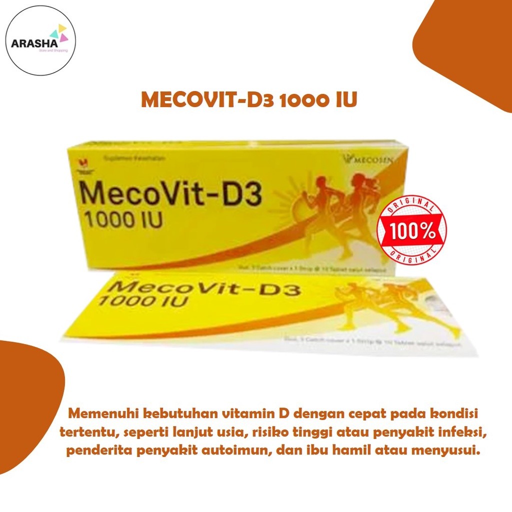 Vitamin D3 1000 IU Suplemen Kebutuhan Vitamin D - MECOVIT D3 1000 dan GET VIT D3 1000