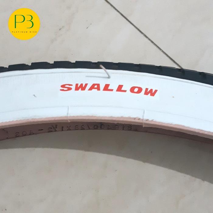 Ban Luar SWALLOW untuk Sepeda Ukuran 28 x 1 1/2 HITAM PUTIH