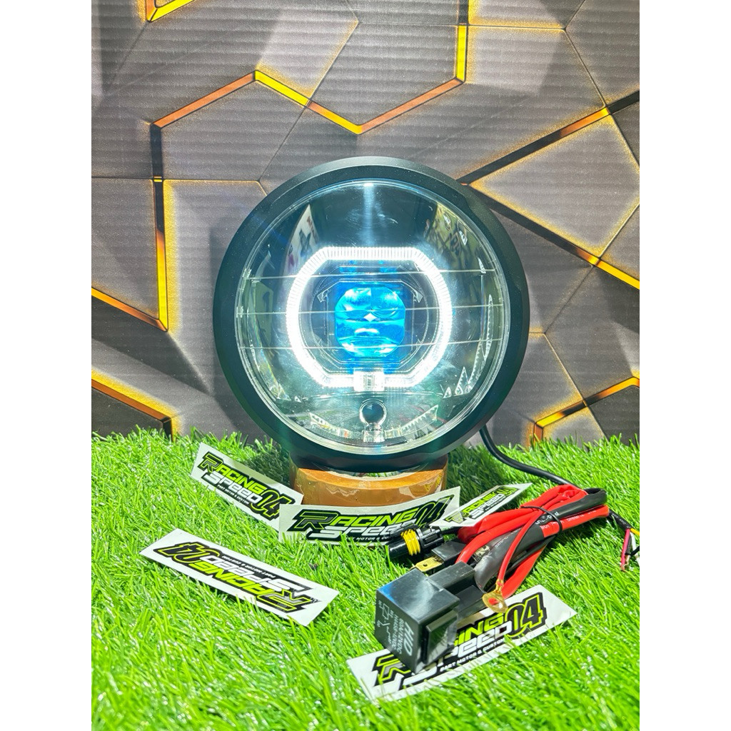Reflektor Lampu Depan Biled Matrix Uk 4.5 Inch CB 150 Verza 2018 2019 2020 Full Set lampu biled moto