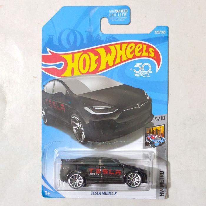 Mainan Hot Wheels Tesla Model X Hitam 2018 HW Metro