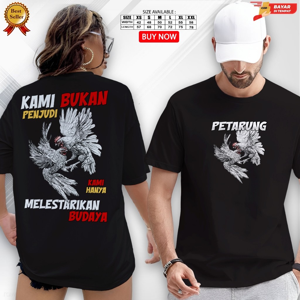 KAOS PETARUNG AYAM - kaos pria lengan pendek - ukuran S.M.L.XL.XXL.XXXL.4XL.5XL kaos kerah bulat ber