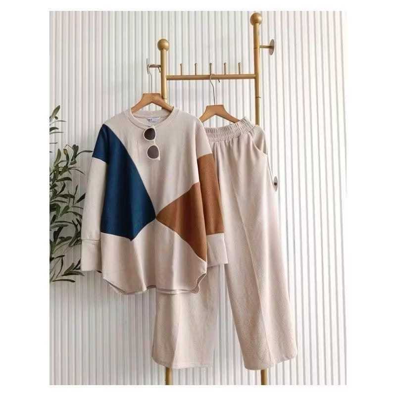 LOWESHOP Irene One Set Setelan Wanita Crinkle Airflow