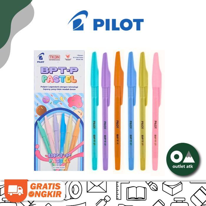 Pulpen Ball Point Pen Pilot BPT-P Pastel 0.7mm Jepang  isi 12
