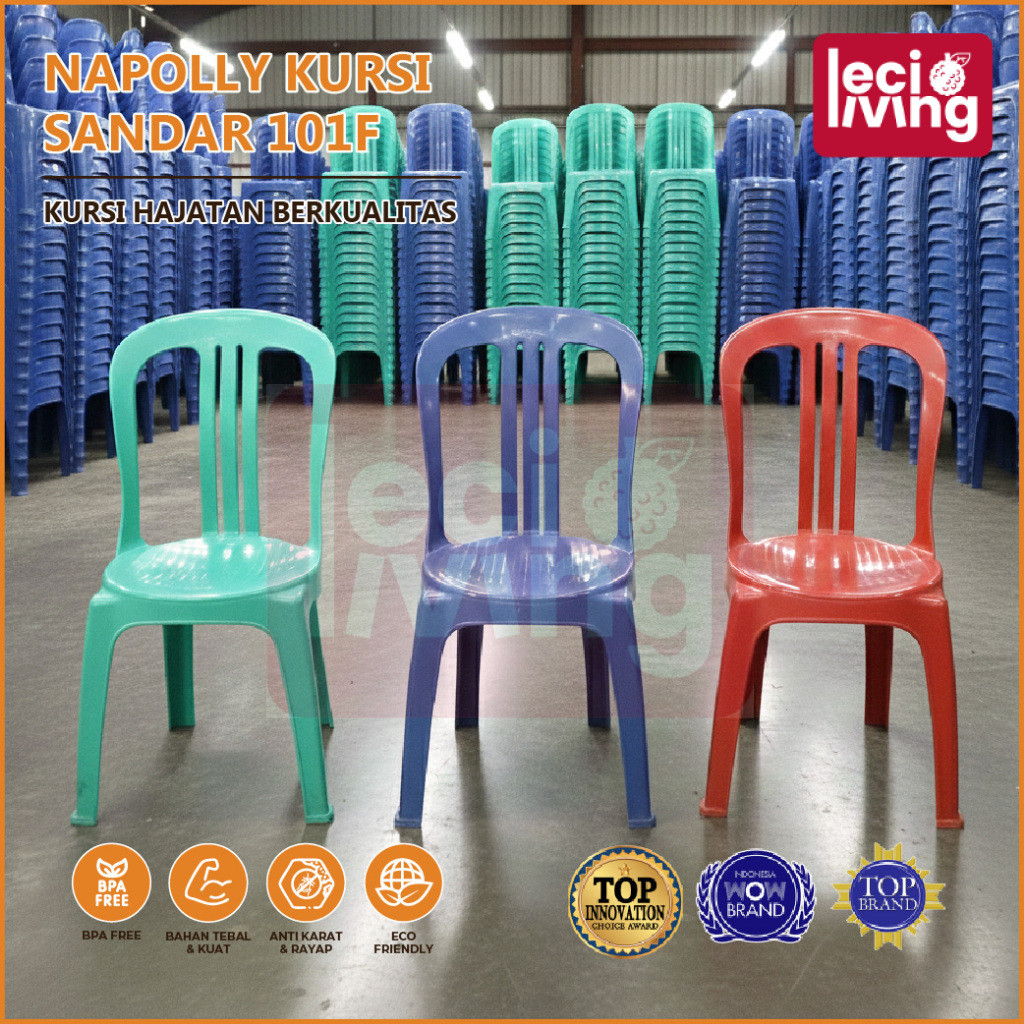 NAPOLLY KURSI SANDAR F 101 - Kursi Sandar Plastik / Kursi Hajatan / Kondangan