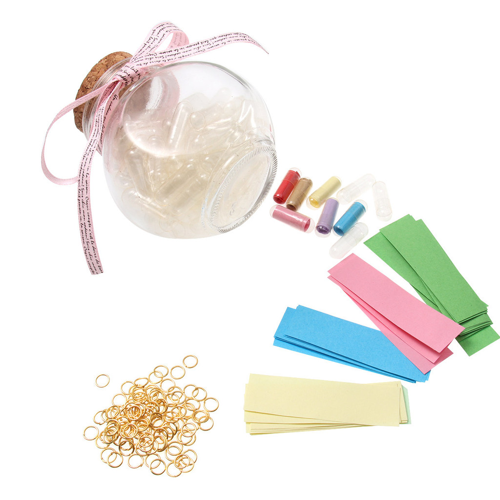 300Pcs Message Glass Bottle Set Capsule in Wishing Jar Ideal for Love Notes Gifts Home Decor Party F