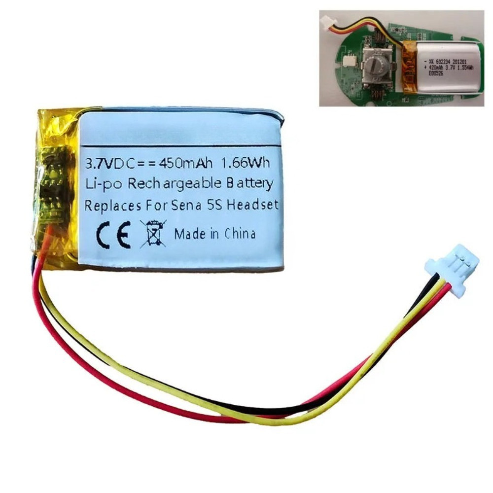 For Sena 5S SP77 Bluetooth Headsets 37v 450mAh Battery
