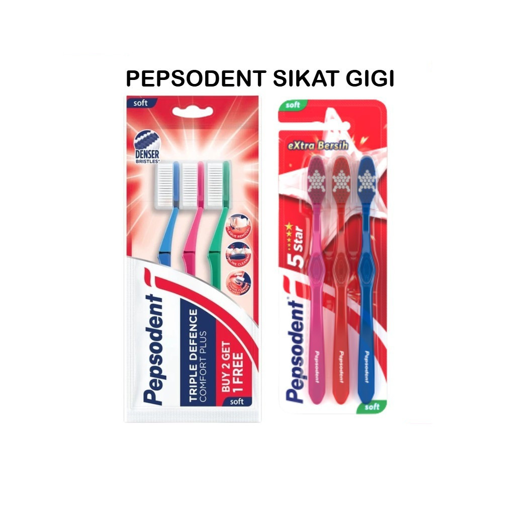 Najmia Ofc Pepsodent Sikat Gigi Series l Brilian isi 3 l Nanosoft Sensitive l 5 Star Soft