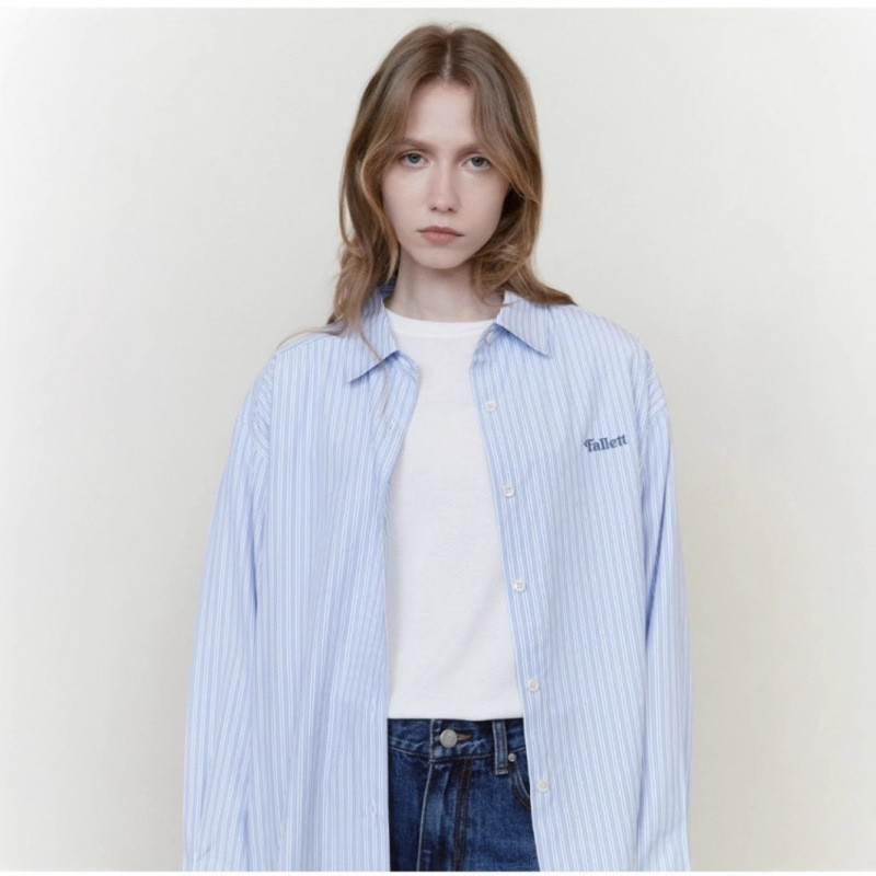 ori~ Kemeja bergaris Fallett Korea