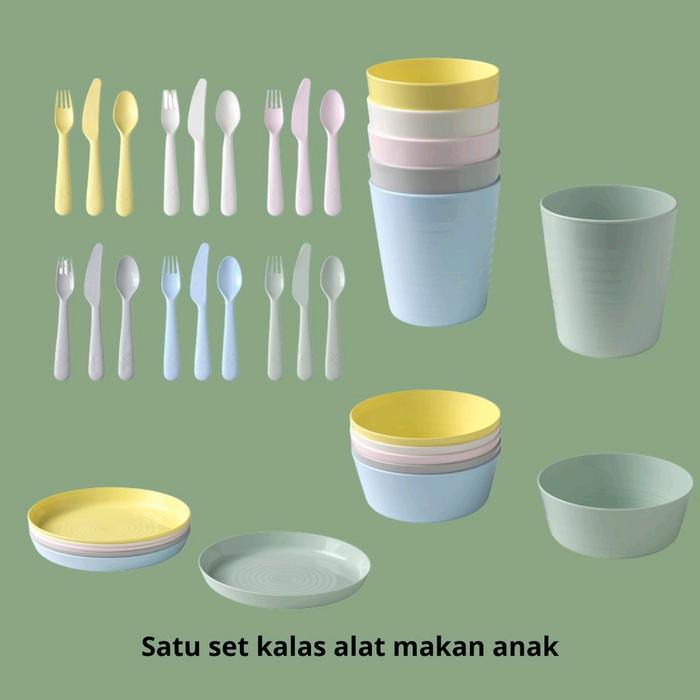 TABLEBOX (IKEA) Piring Sendok Mangkok Gelas warna pastel - GELAS IKEA, IKEA