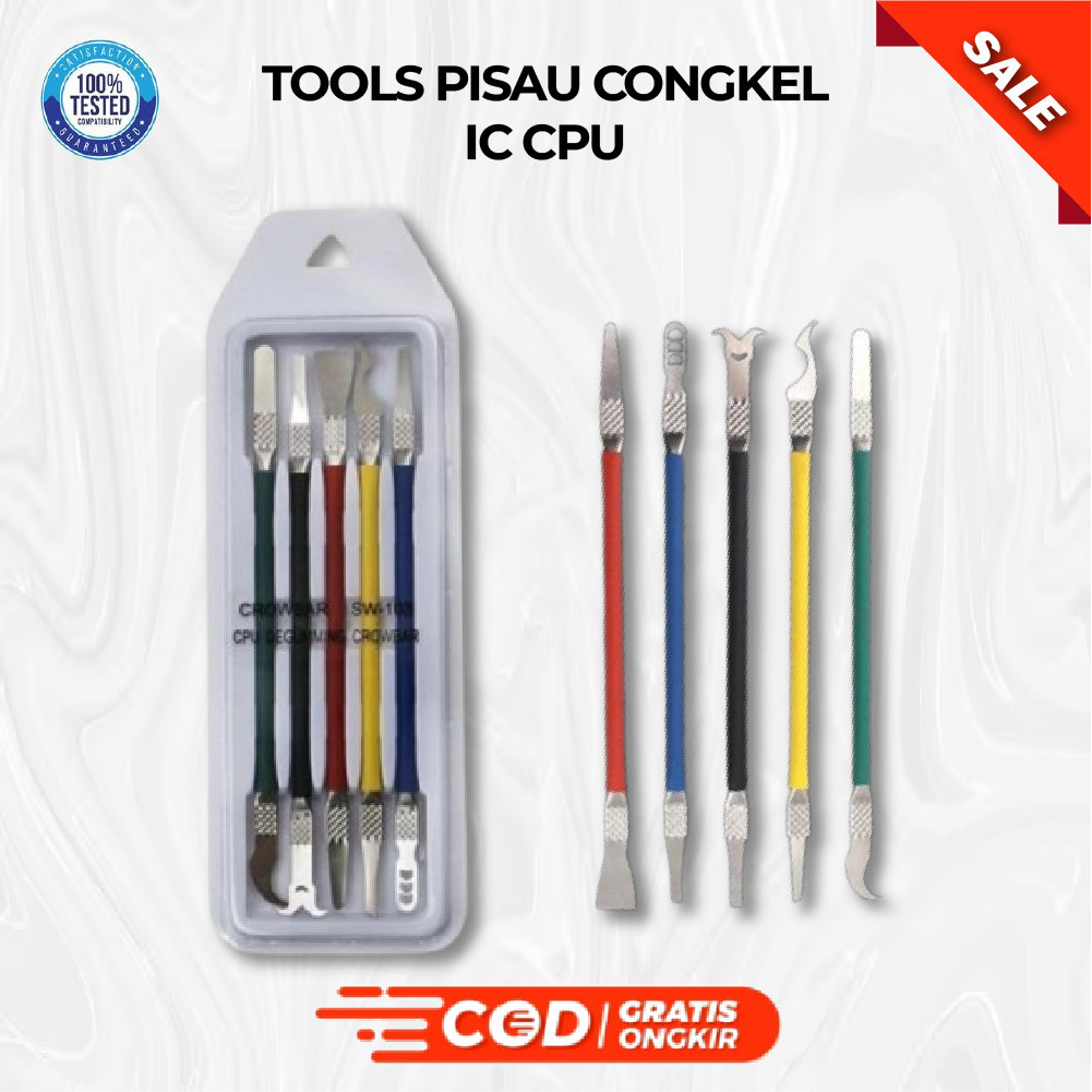 TOOLS PISAU CONGKEL IC CPU Lentur Super Tipis YOU AK 1001 – Set Pisau Service HP Profesional