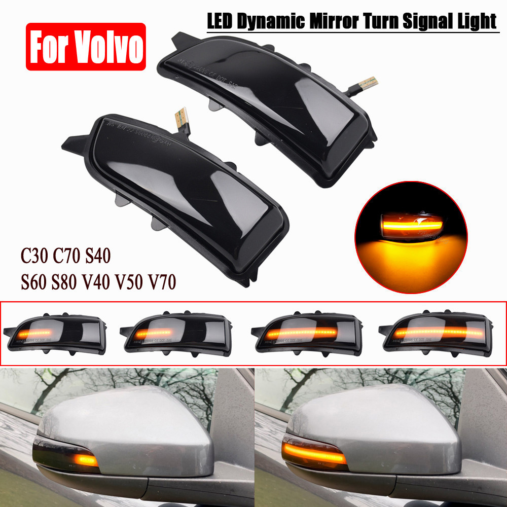 Lampu Sein Spion Samping Kiri Kanan 31111090 31111102 Untuk Volvo S40 S60 S80 C30 C70 V50 V70