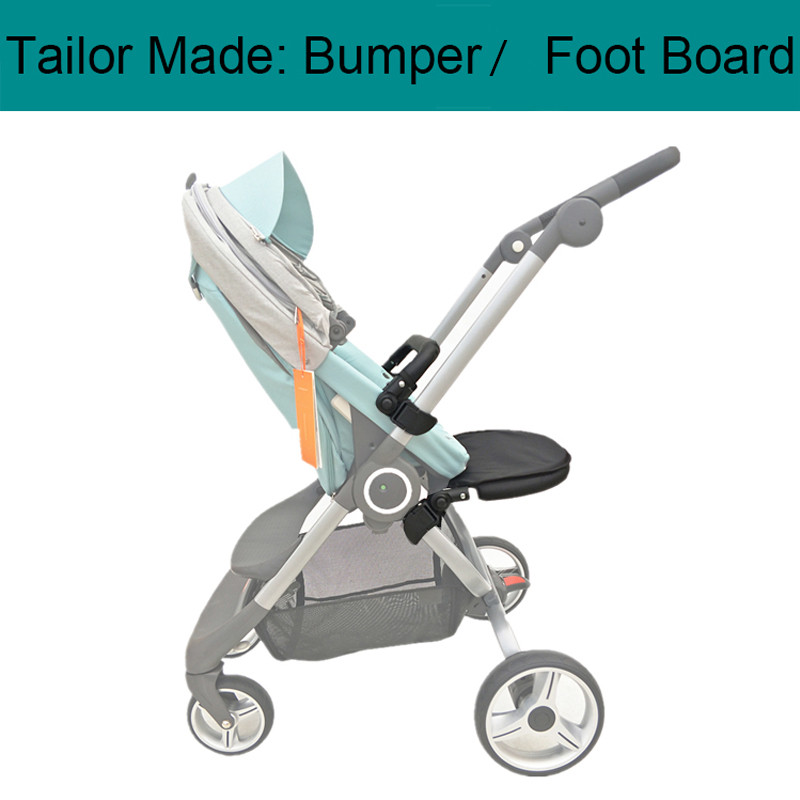 Tailor Made Leather Armrest Front Bumper Extend Seat Footboard and Mosquito Net footrest for Stokke 