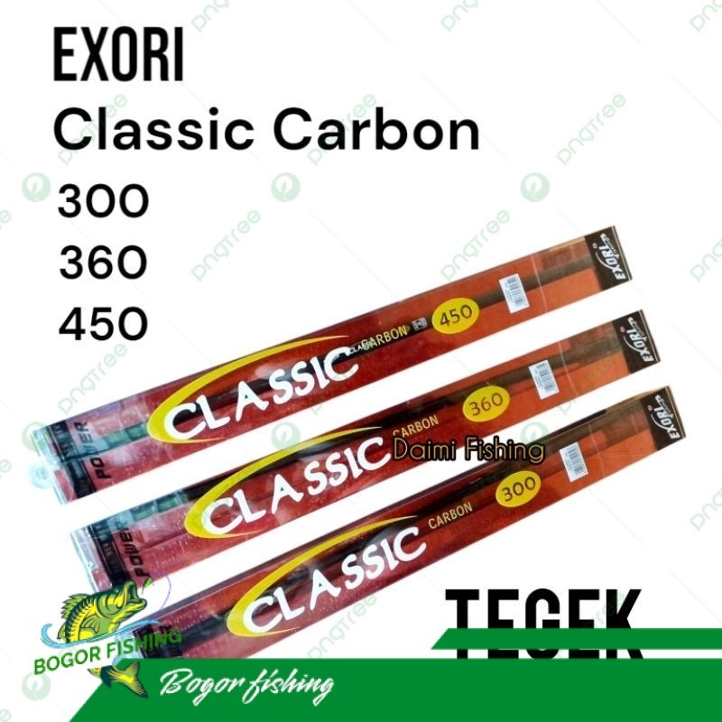 Joran Pancing TEGEK Exori CLASSIC Carbon 300, 360, 450 Bahan carbon