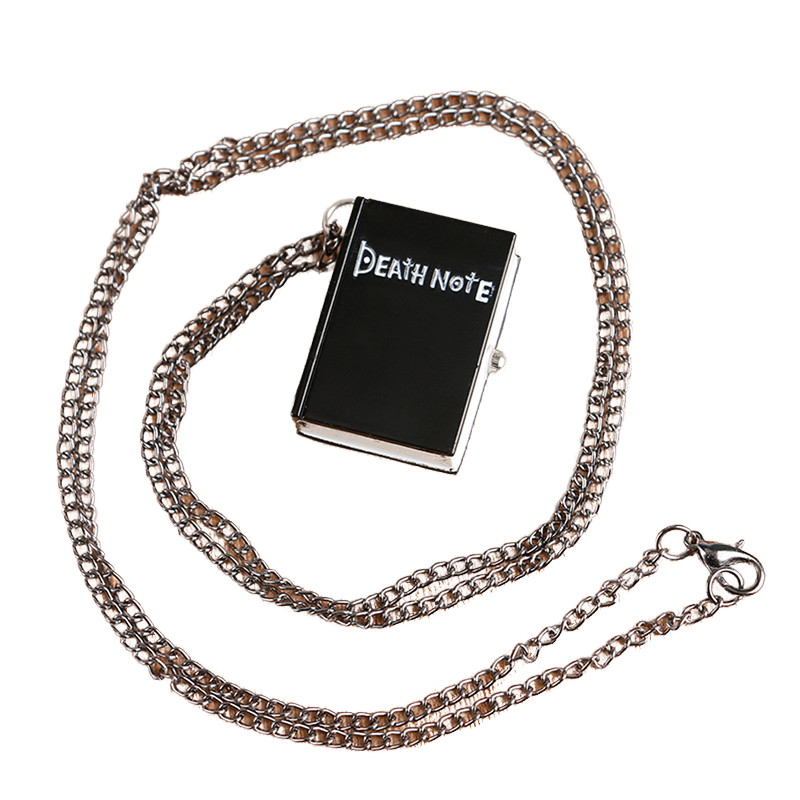 JUAL Jam Preloved Jam tangan Saku Quartz Catatan Death Note Anime Jepang Liontin Rantai Kalung Antik