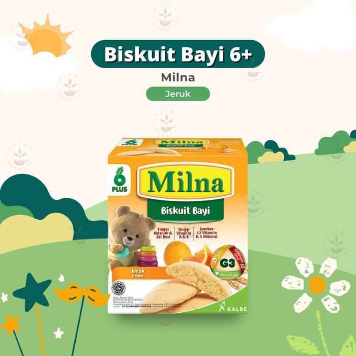 Milna Biskuit Bayi 6+ -Snack Bayi - Cemilan Anak - Milna Biskuit - Jeruk
