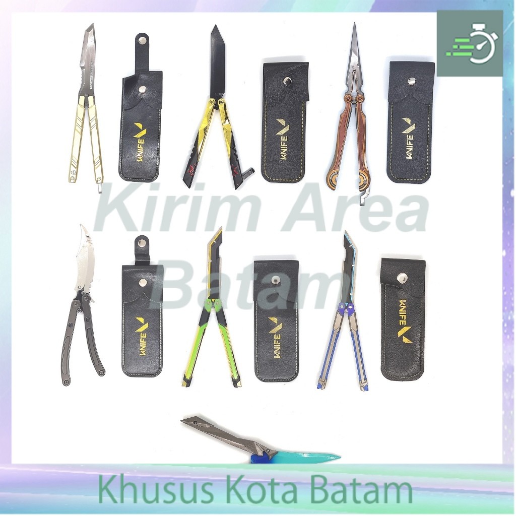 Pajangan 20 cm valorant rgx butterfly knife