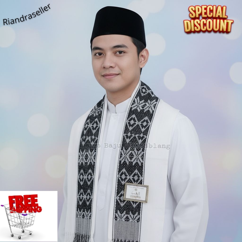 terbaru SORBAN PUTIH MURAH/ OLEH OLEH HAJI UMROH/ MOTIF SONGKET/POLOS/JAGUNG PREMIUM