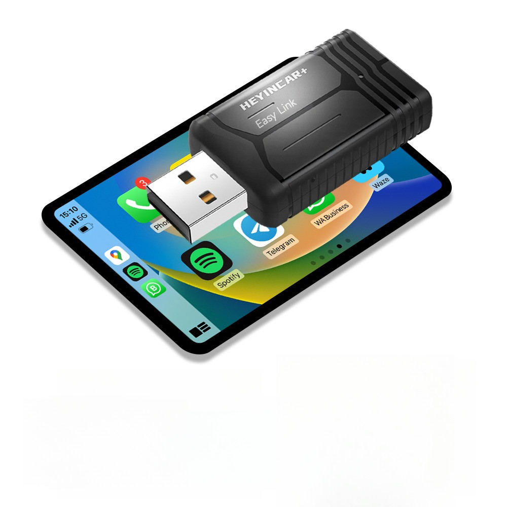 HEYINCAR Baidu Carlife to Carplay Wireless Adapter Auto Connect, Supports Online Music, Map Navigati