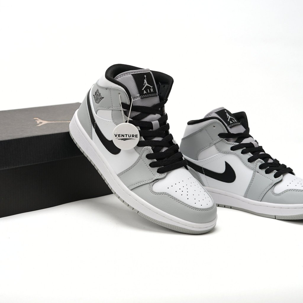 Air Jordan 1 Mid Light Smoke Grey Men