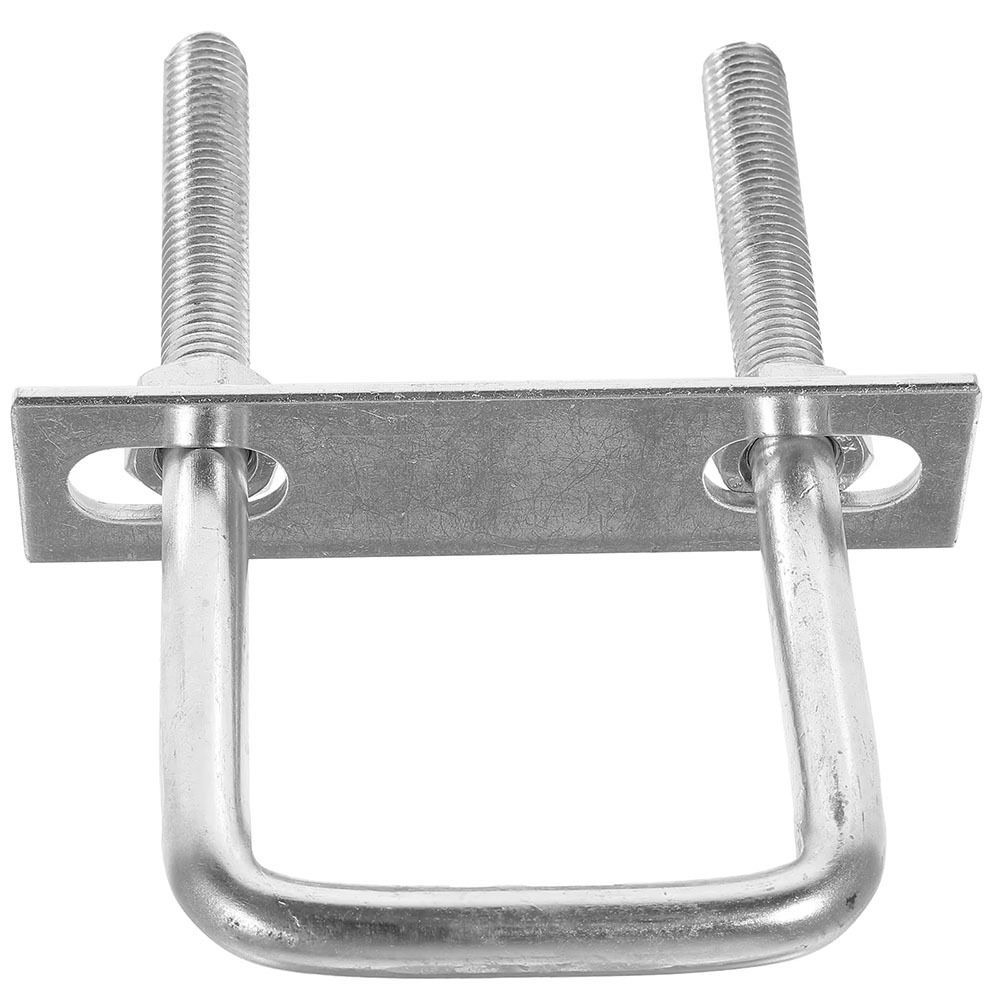 2Sets Durable Iron Square Clamp With Baffle Screw Pipe U-clamp Right Angle U-bolt M6 Squa Bolt