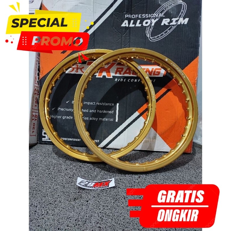 Velg TK Racing Japan 140x14 Ring 14 36 Hole Sepasang Original untuk Honda Vario