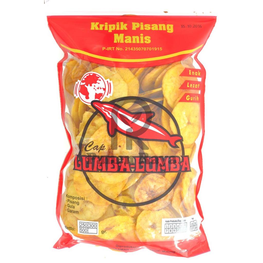 Keripik Pisang Agung Malang Cap Lumba Lumba Kripik Manis / Asin - Manis