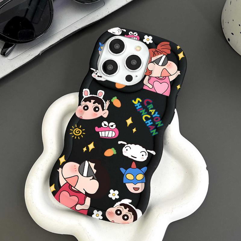 Case Hp For Iphone 11 Pro Max 12 13 Casing Cute Crayon Shin-chan Soft Bumper Terbaru