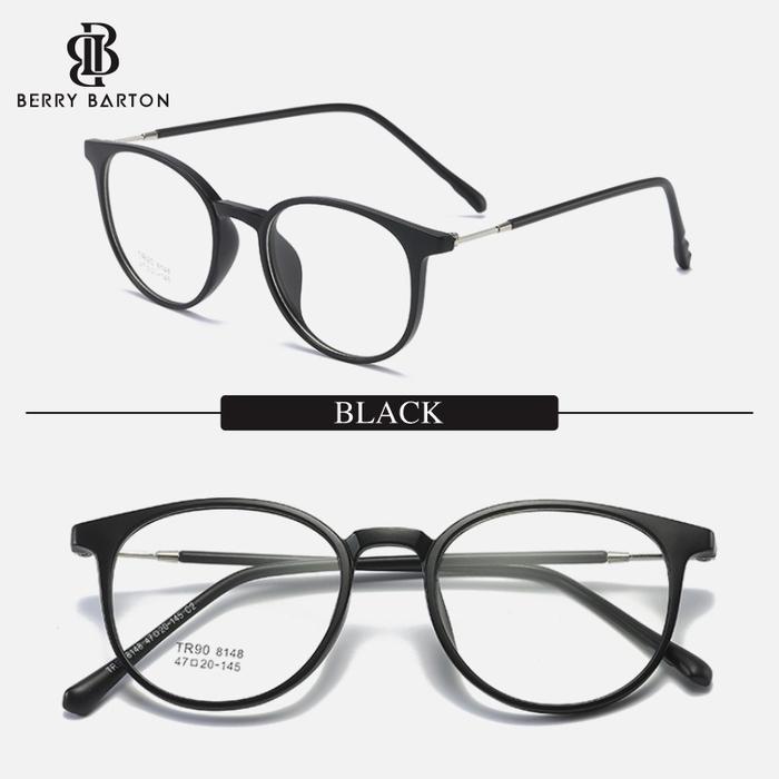 Aest Outfit Kacamata pelajar oval untuk pria dan wanita wajah kecil yang cantik Frame Oval I Plastik