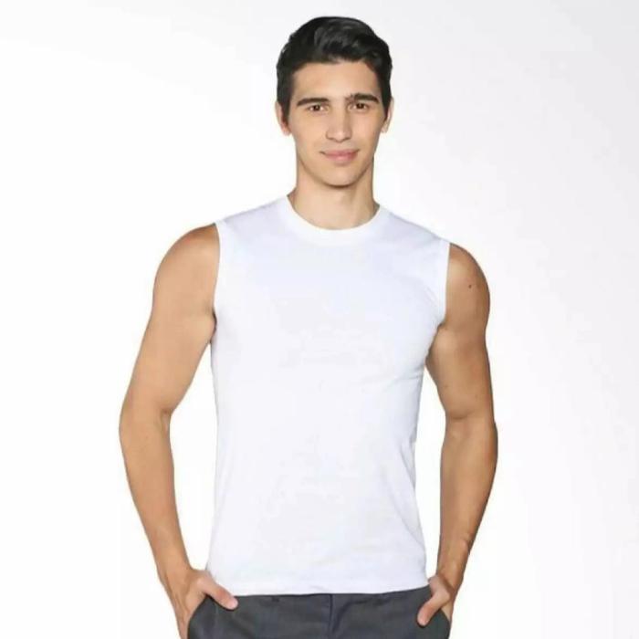 kaos Dalam Pria/Singlet Pria/kaos Yukensi/kaos lekbong - Putih, M
