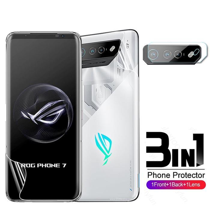 Pelindung Layar Kompatibel Untuk Asus ROG Phone 7  Asus ROG Phone 7 Ultimate paket 3 in 1 Bahan hydr