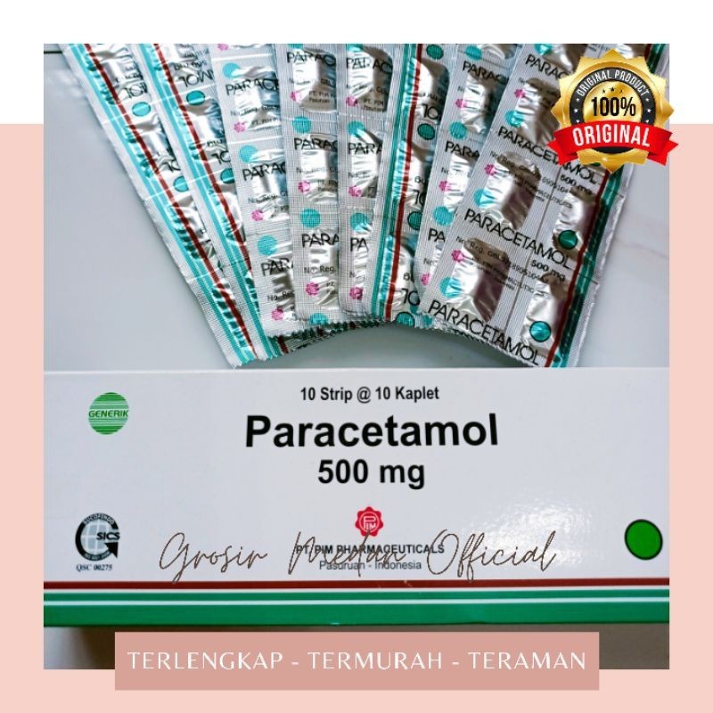 [APOTEK KAWI JAYA] PARACETAMOL TABLET GENERIK OBAT DEMAM SAKIT GIGI SAKIT KEPALA PARASETAMOL