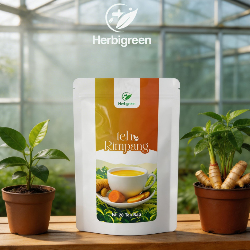 HERBIGREEN Teh Jahe Sereh Kunyit Lengkuas Temulawak dan Ketumbar Hitam / Rimpang JSR Isi 30 tea bag 