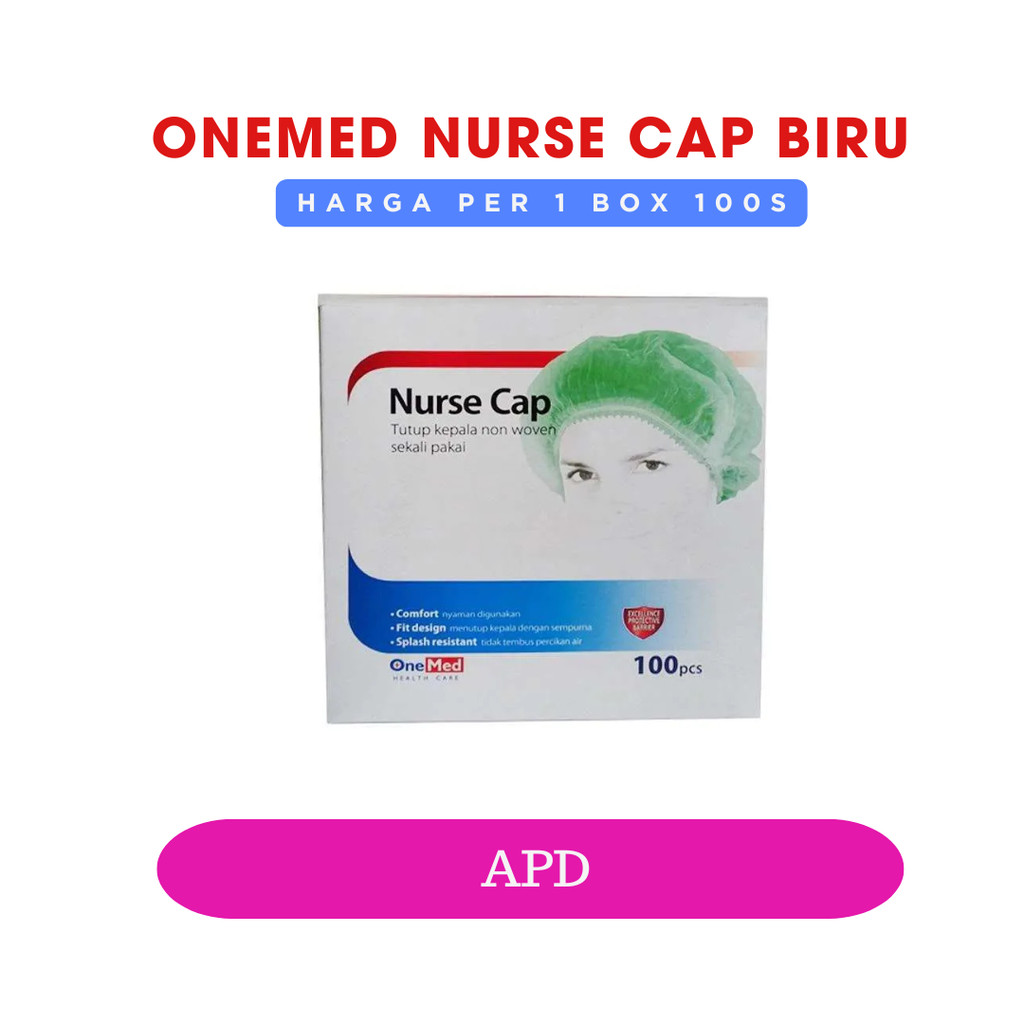 ONEMED NURSE CAP BIRU BOX 100S (Bgv)