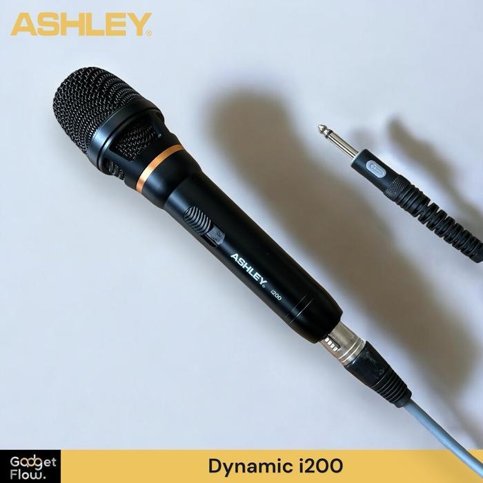 Mic Microphone ASHLEY i200 Dynamic Mikrofon Karaoke KTV Kabel 5 Meter - Black