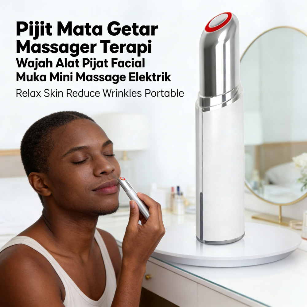 Alat Pijat Mini Facial Massager Wajah Terapi Muka Pijit Mata Getar Massager Elektrik Pijit