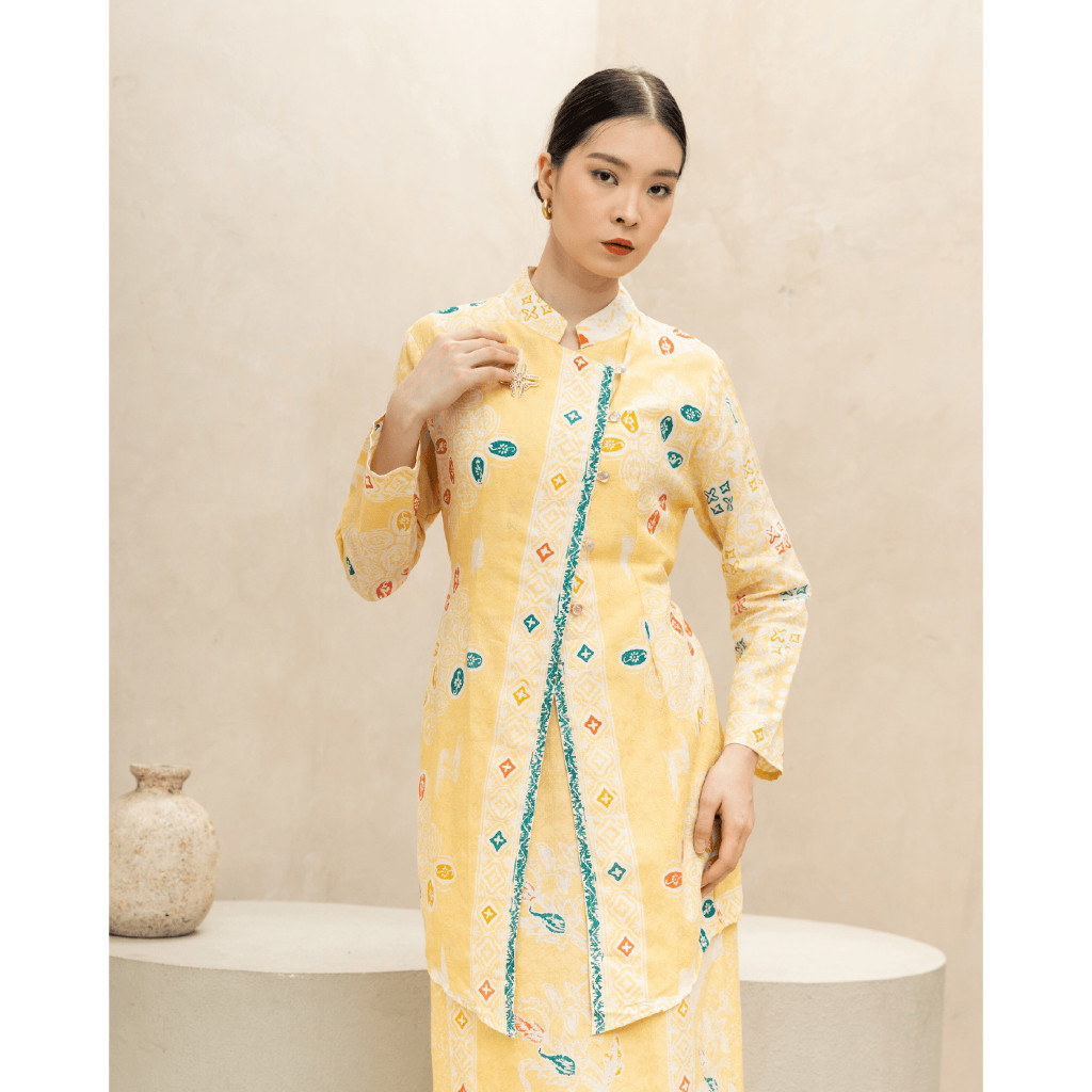 EVANTHE - Solaya Setelan Stelan One Set Kebaya Rok Batik Kondangan Modern Wanita Bahan Doby Premium