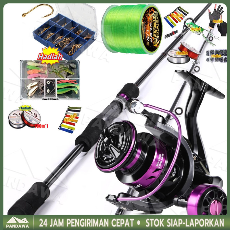 PROMO [COD] Daiwa Set Pancing 1.65M/1.8m/2.1m/2.4M Joran Pancing 1000-4000 Reel Pancing 150M Senar