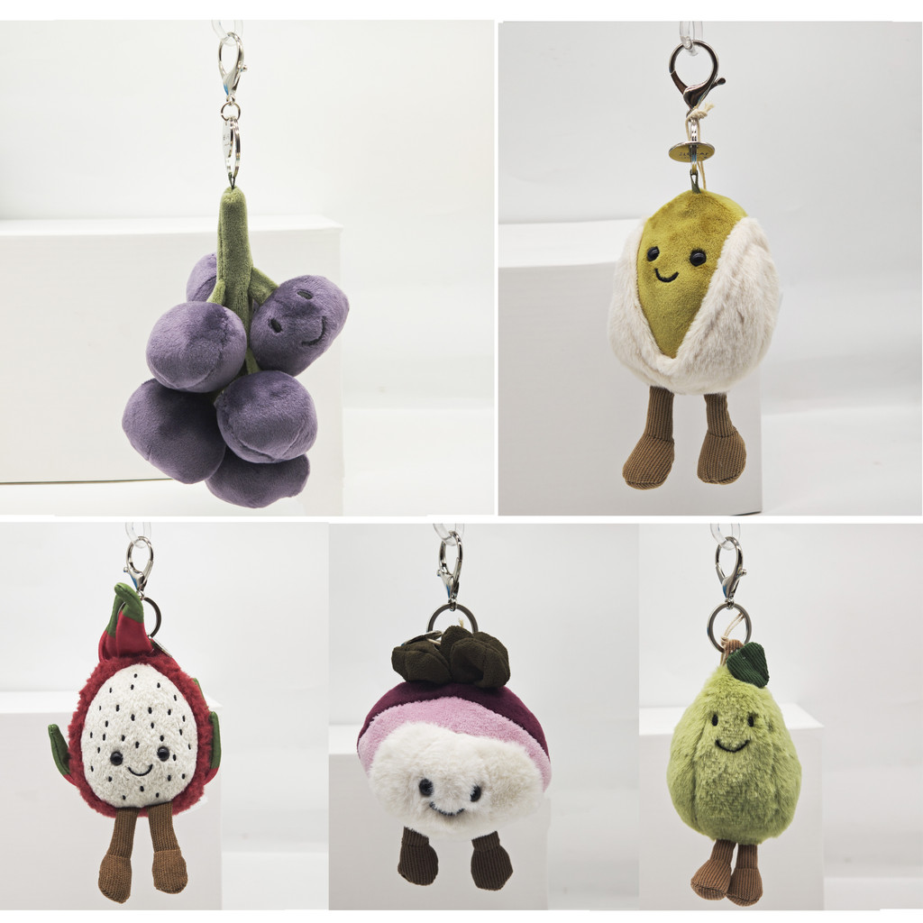 2026 New Cartoon Fun Bestselling Fruit Plush Toy Pent-Grape Avocado Pear Dragon Fruit Plush Toy-Home