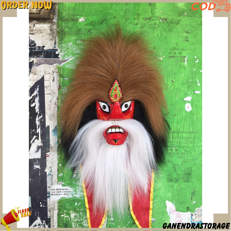 Topeng Ganongan Pakem Rambut Sintetis GND -55