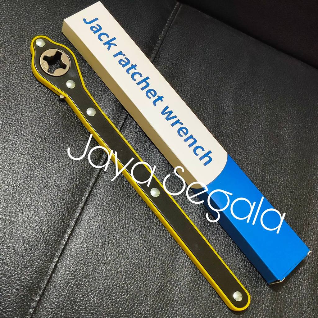 Alat kunci pemutar dongkrak jembatan bawaan mobil Rachet wrench Putar Asli Car