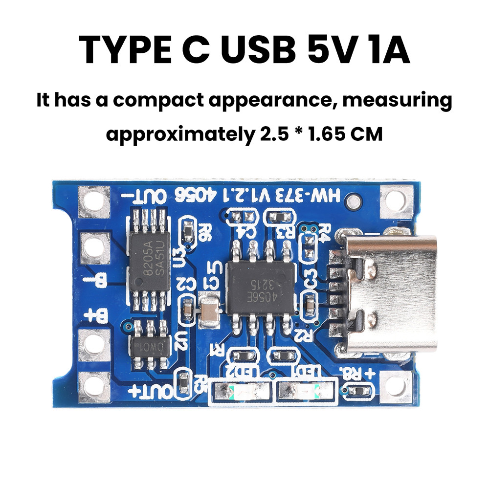 Modul Pengisi Daya Baterai Lithium 5V 1A TYPE-C Micro USB 18650 TC4056A dengan Fungsi Perlindungan G