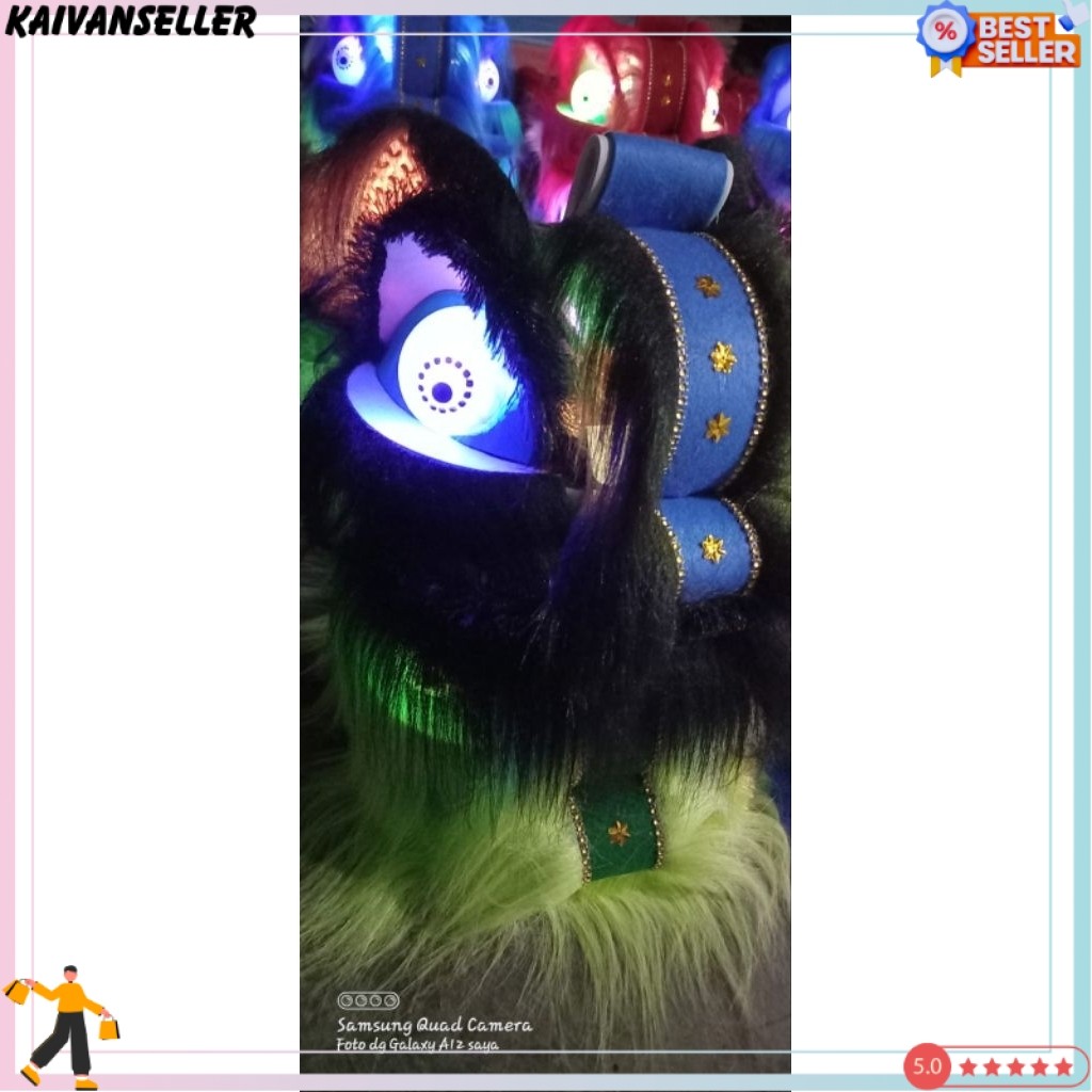 Barongsai Anak mata kedip2 Mainan barongsai anak Mata menyala VKS -40