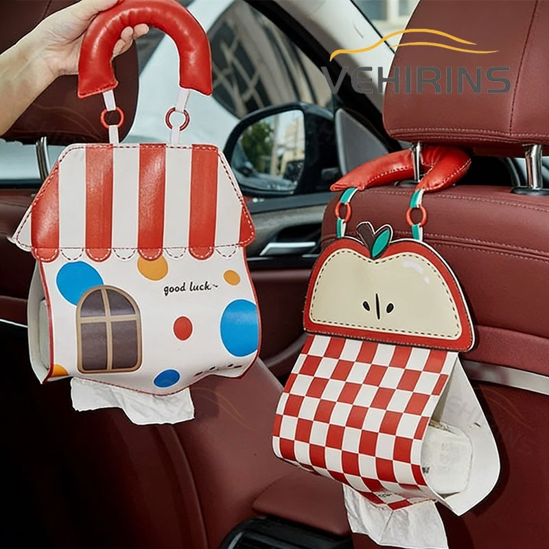 Tempat Tisu Gantung Mobil Tempat Tisu Lucu Bentuk Rumah & Awan Aksesoris Interior Mobil Imut Cocok U
