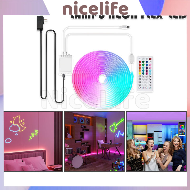 Lampu Neon Flex Running LED Remote 5m Lampu Warna Warni LED Running RGB