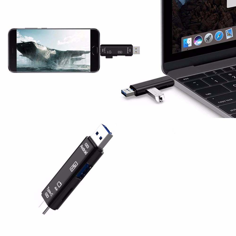 Natrberg Card Reader USB 2.0 Micro Type C OTG MicroSD Card USB - D-188