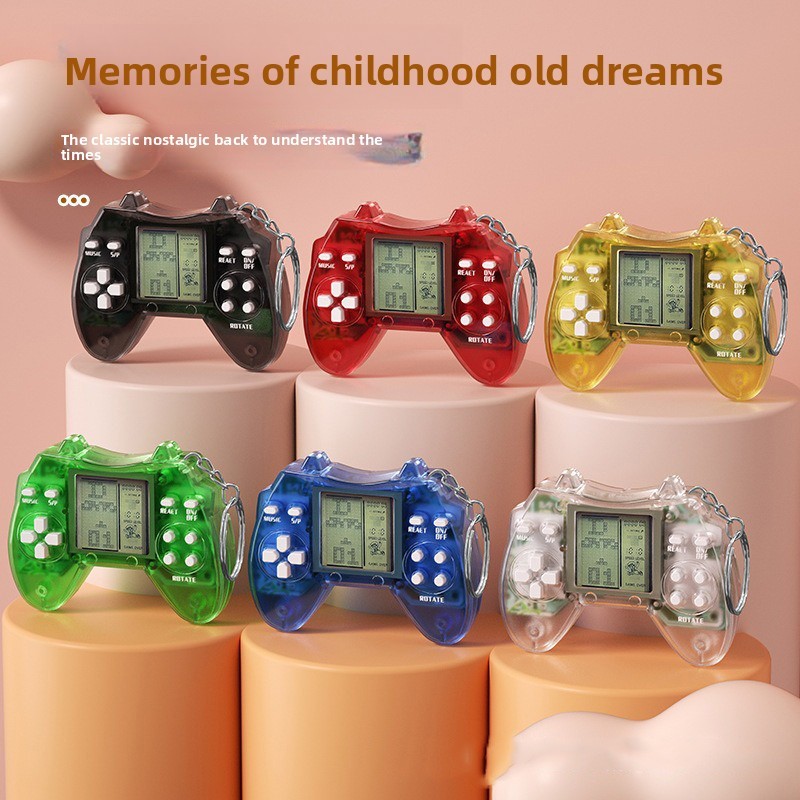 Nostalgic handheld game console, retro game console keychain, Tetris nostalgic mini