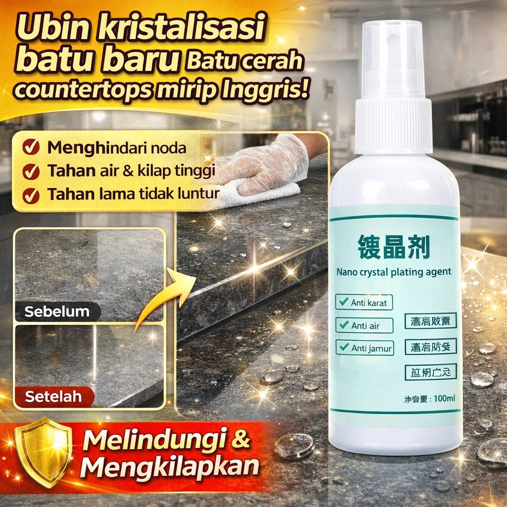 Agen Pelapisan Kristal Batu/Agen Kristalisasi Perbaikan Dan Pencerahan/pembersih Kerak Kamar Mandi/p