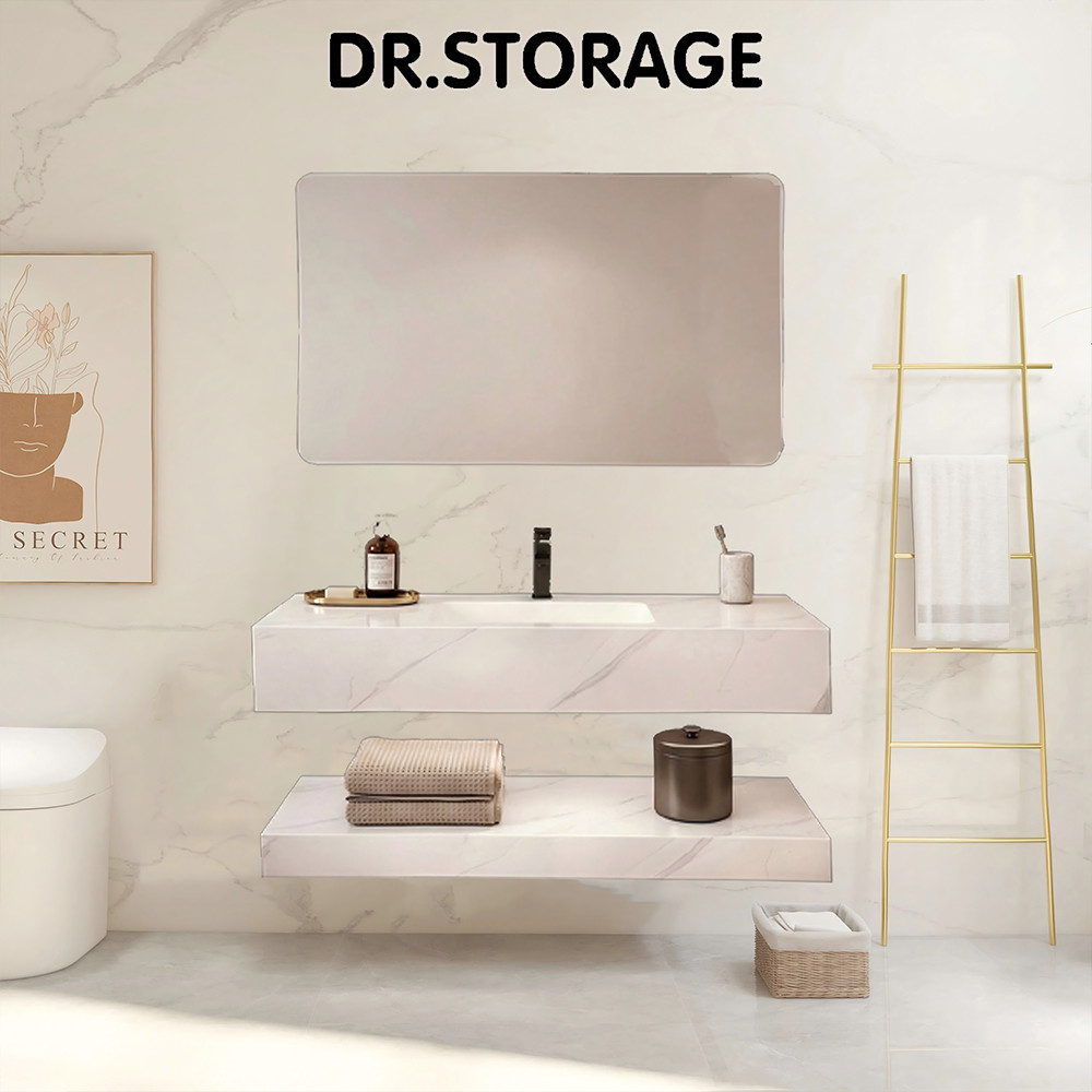 DR.STORAGE - Cabinet wastafel Wastafel Kabinet Set Rock Beam Stone kabinet kamar mandi wastafel cabi