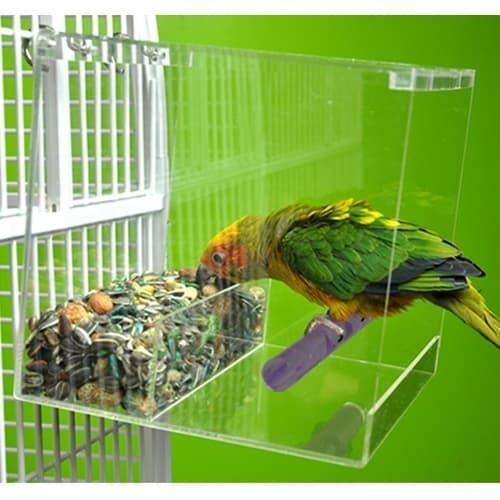 BEST Tempat Pakan Burung, Box Pakan Burung, Tempat pakan burung akrilik