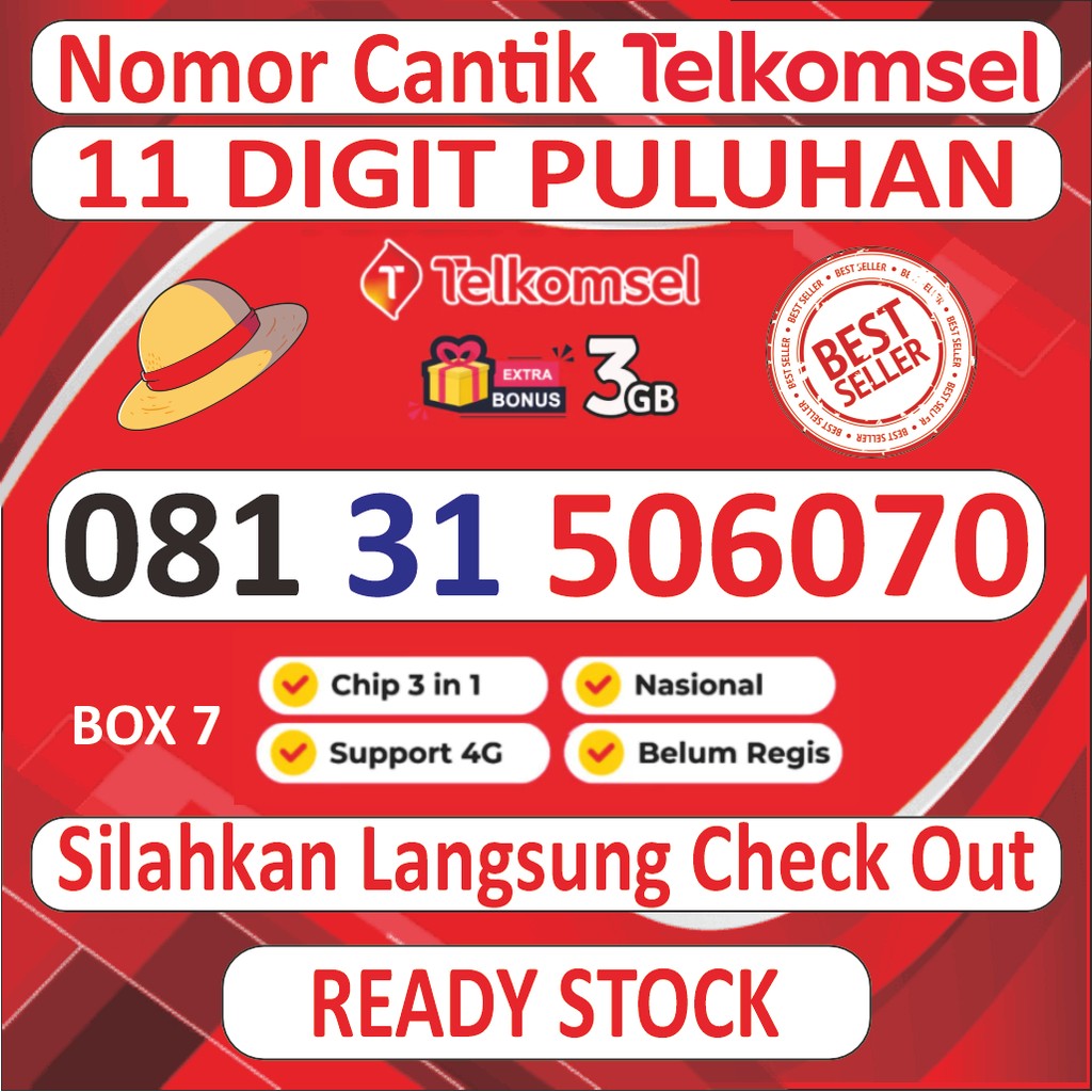 Nomor Cantik Simpati Telkomsel Simpati  11 Digit Murah Puluhan -  Perdana Cantik Simpati Telkomsel S